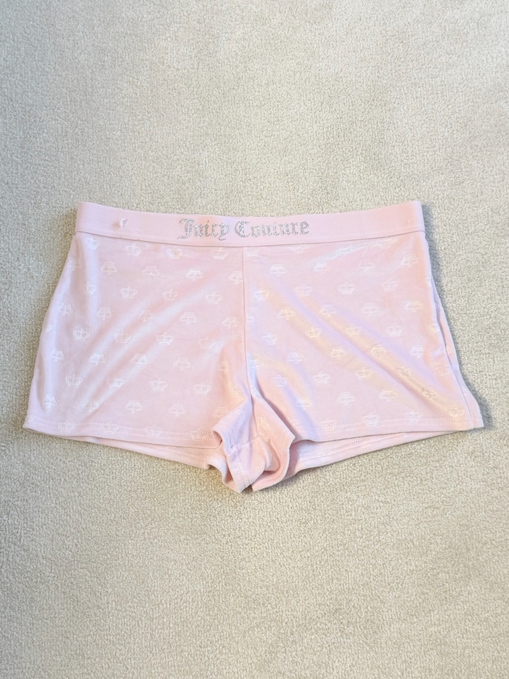 Juicy Couture Women's Velvet Fleece Pajama Shorts Pink NWOT Large